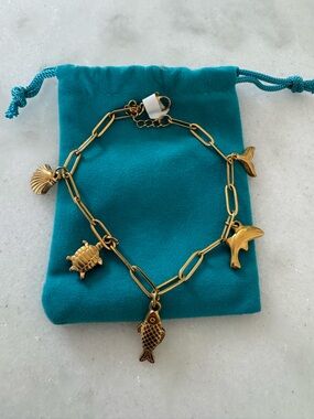 Gold-Tone Sea Life Charm Bracelet - Women